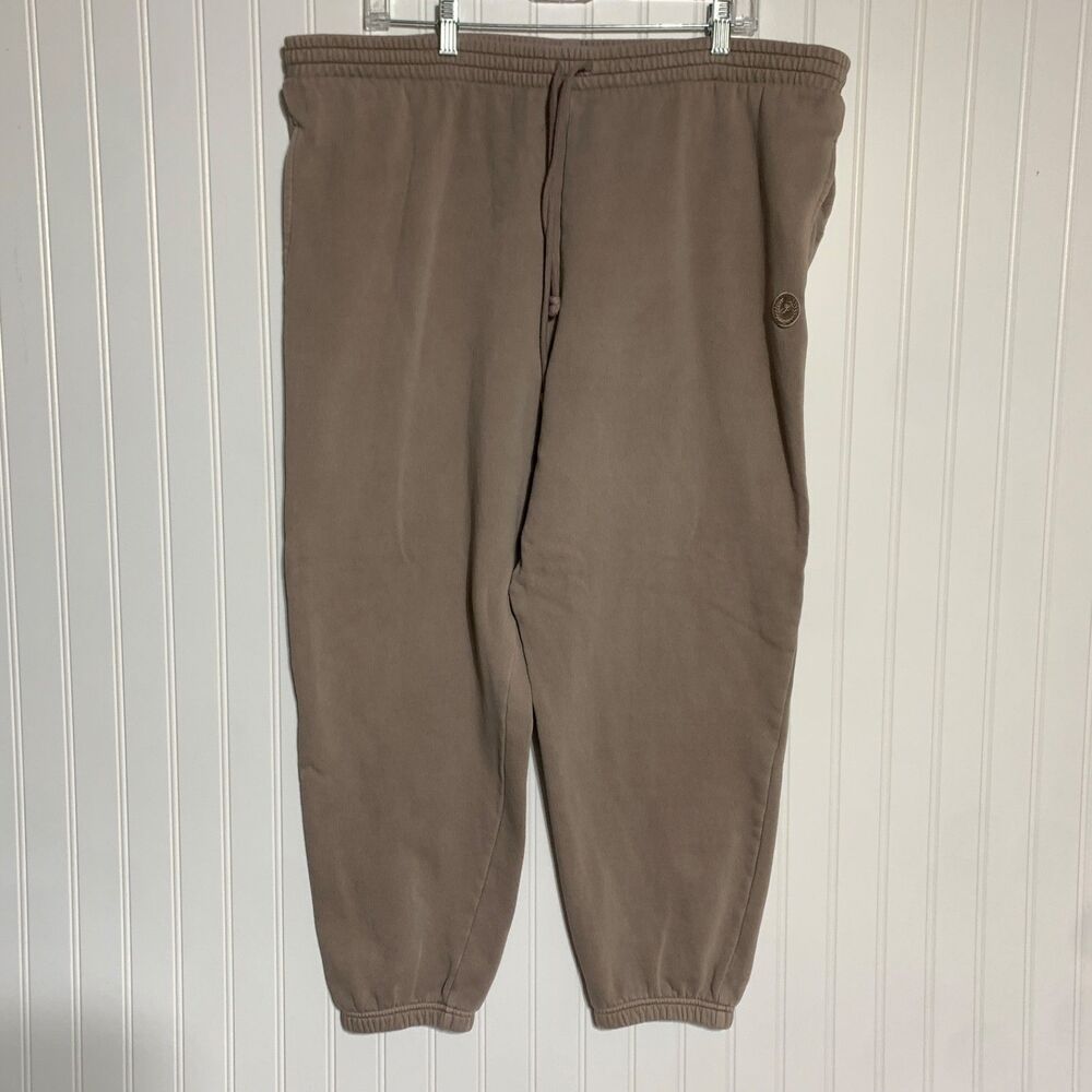Oversized Victoria's Secret Pink XXL Premium Fleece Slim Sweatpants Iced Coffee
